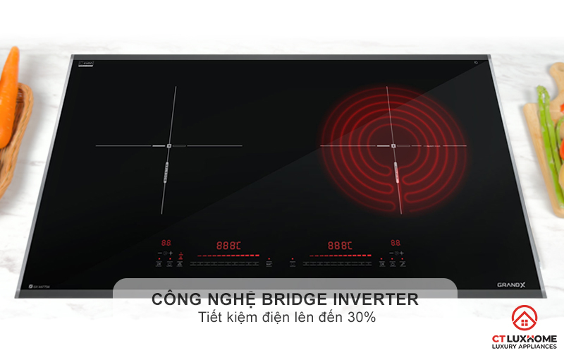 BẾP TỪ KẾT HỢP HỒNG NGOẠI 2 VÙNG NẤU GRANDX SERIAL 6 GX E677SE GXE677SE 5