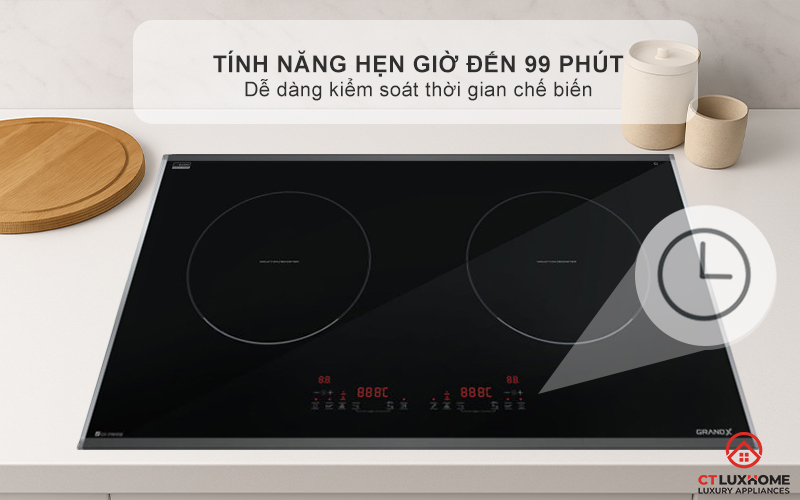 BẾP TỪ 2 VÙNG NẤU GRANDX SERIAL 6 GX IP669SE GXIP669SE 13