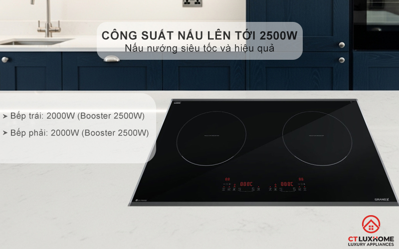 BẾP TỪ 2 VÙNG NẤU GRANDX SERIAL 6 GX IP669SE GXIP669SE 3