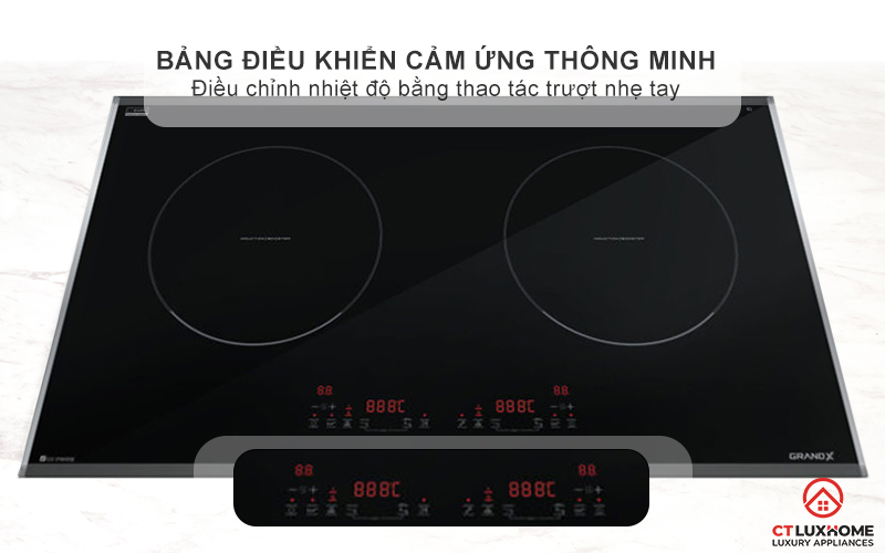 BẾP TỪ 2 VÙNG NẤU GRANDX SERIAL 6 GX IP669SE GXIP669SE 4