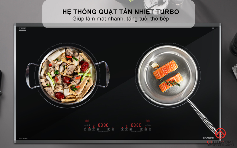 BẾP TỪ 2 VÙNG NẤU GRANDX SERIAL 6 GX IP669SE GXIP669SE 6