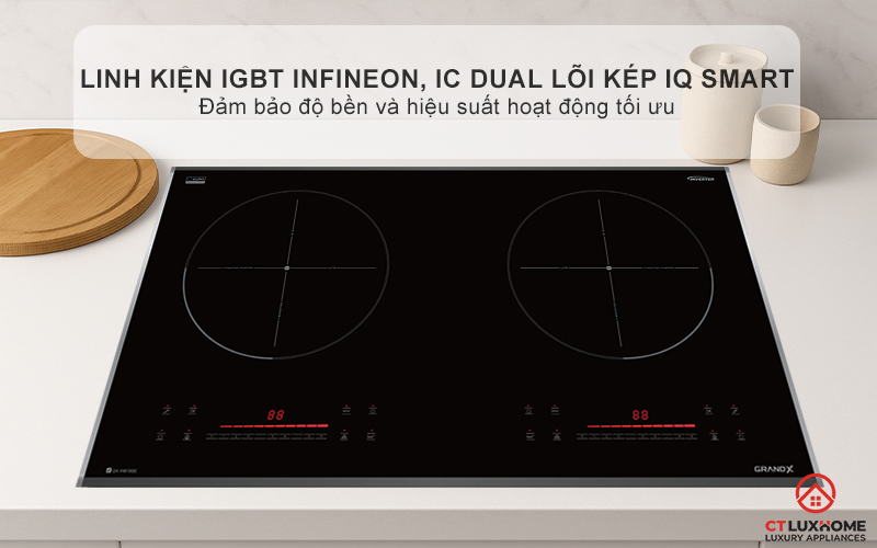 BẾP TỪ 2 VÙNG NẤU GRANDX SERIAL 6 GX IH618SE GXIH618SE 12
