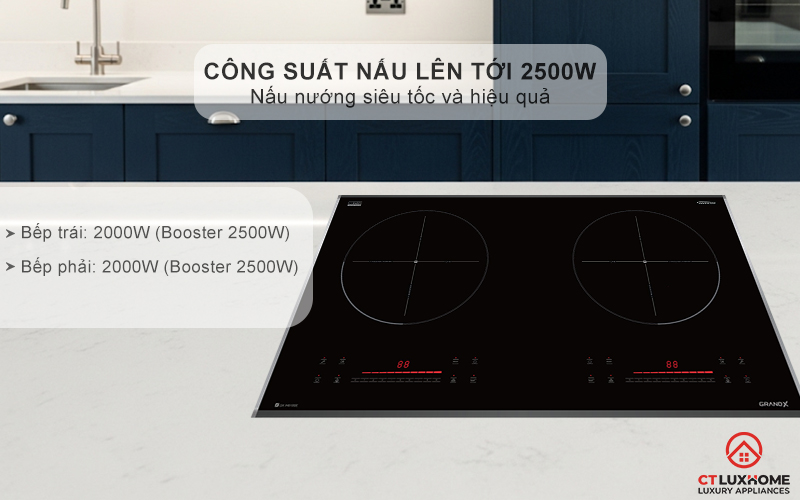 BẾP TỪ 2 VÙNG NẤU GRANDX SERIAL 6 GX IH618SE GXIH618SE 3
