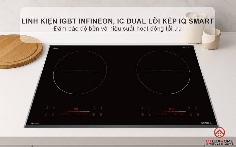 BẾP TỪ 2 VÙNG NẤU GRANDX SERIAL 6 GX IH615SE GXIH615SE 12