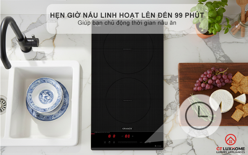 BẾP TỪ DOMINO 2 VÙNG NẤU GRANDX SERIAL 6 GX ID505 GXID505 10
