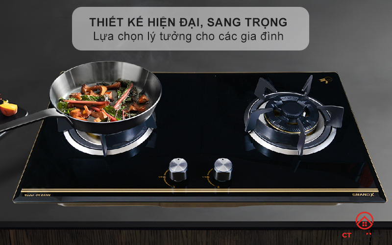 BẾP GA ÂM 2 VÙNG NẤU GRANDX GX GS286 GXGS286 1