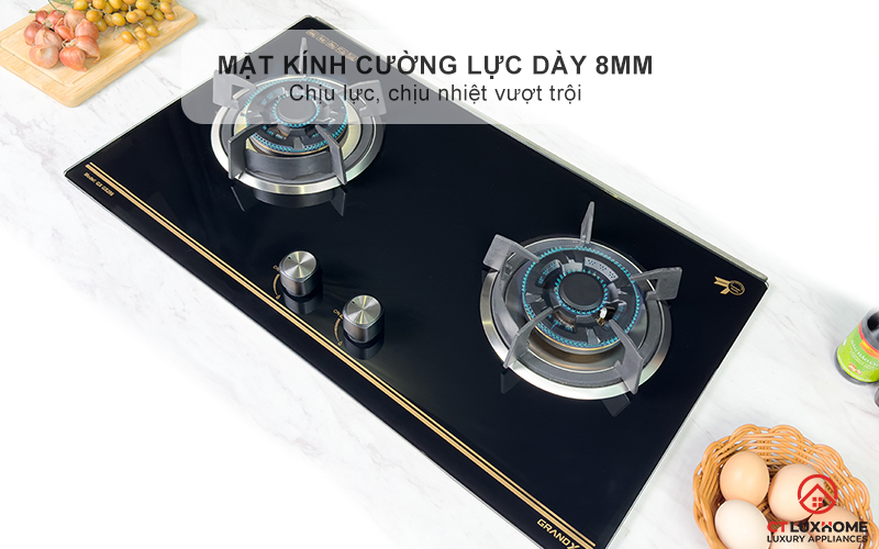 BẾP GA ÂM 2 VÙNG NẤU GRANDX GX GS286 GXGS286 2
