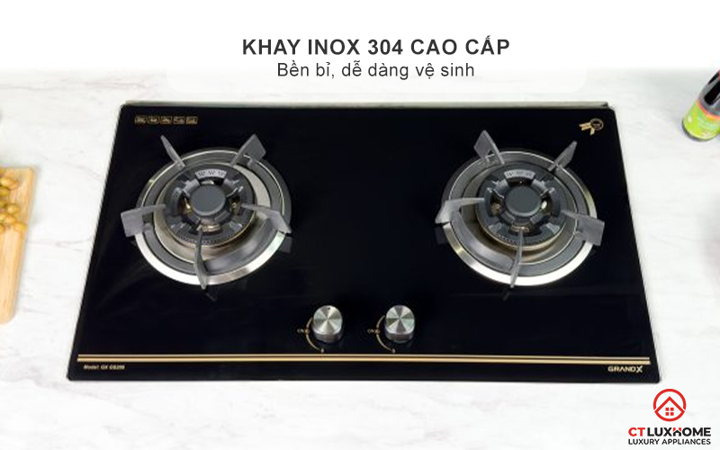 BẾP GA ÂM 2 VÙNG NẤU GRANDX GX GS286 GXGS286 5