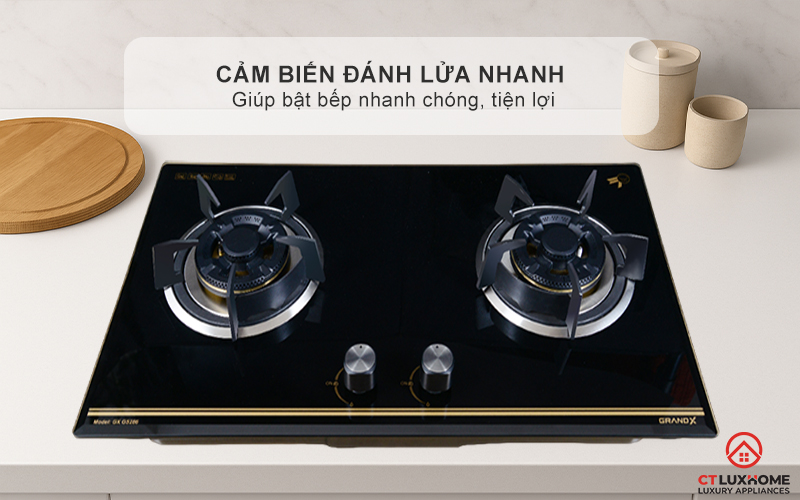 BẾP GA ÂM 2 VÙNG NẤU GRANDX GX GS286 GXGS286 7