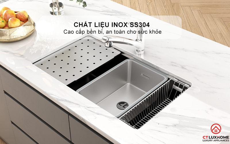 CHẬU RỬA CHÉN BÁT KONOX CHỐNG XƯỚC WORKSTATION SINK DEKOR 8044SU DEKOR8044SU 2