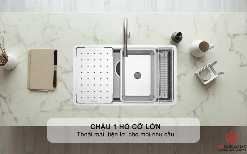 CHẬU RỬA CHÉN BÁT KONOX CHỐNG XƯỚC WORKSTATION SINK DEKOR 8044SU DEKOR8044SU 4