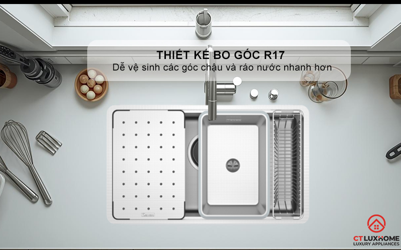 CHẬU RỬA CHÉN BÁT KONOX CHỐNG XƯỚC WORKSTATION SINK DEKOR 8044SU DEKOR8044SU 5