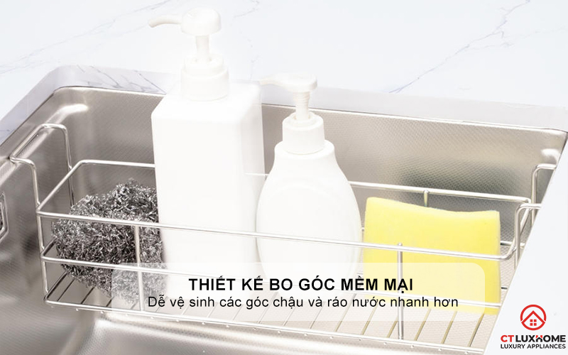 CHẬU RỬA BÁT INOX 1 HỐ CHỐNG XƯỚC DEKOR JP8044SU-R JP8044SUR 5