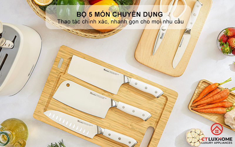 Bộ 5 món chuyên dụng: Thao tác chính xác, nhanh gọn cho mọi nhu cầu