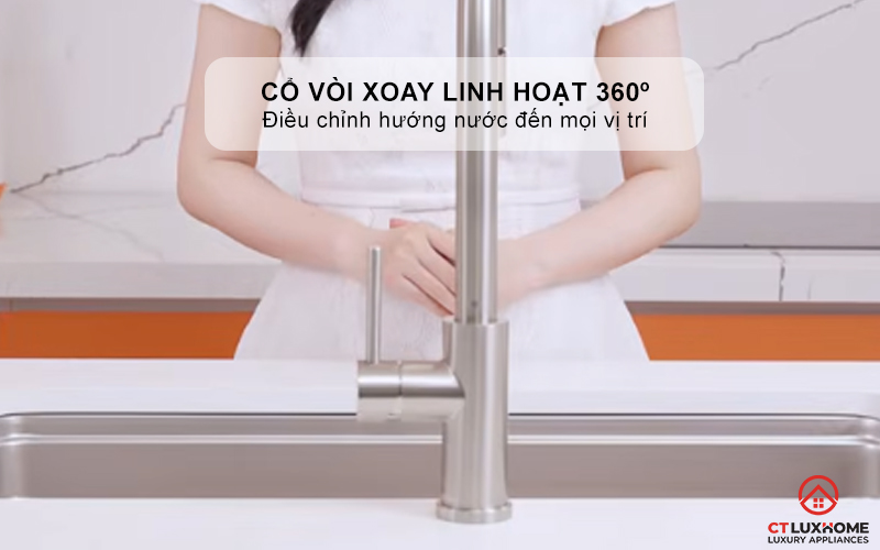 VÒI RỬA BÁT DÂY RÚT KONOX NÓNG LẠNH RENO SMART RENOSMART 4