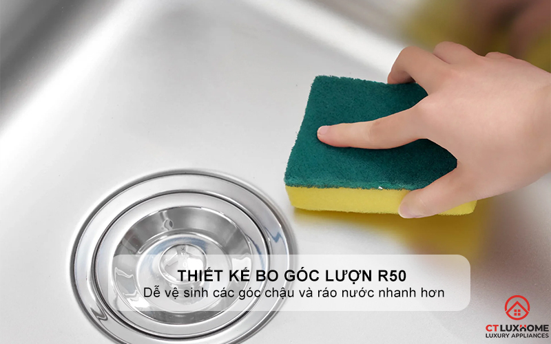 CHẬU RỬA BÁT LẮP ÂM 2 HỐ CÂN R50 TARI 7846DU PHONG CÁCH NHẬT 5