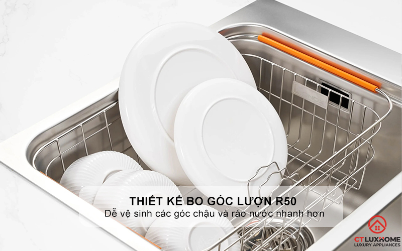 CHẬU RỬA BÁT 2 HỐ CÂN R50 TARI 7851TD PHONG CÁCH NHẬT 5