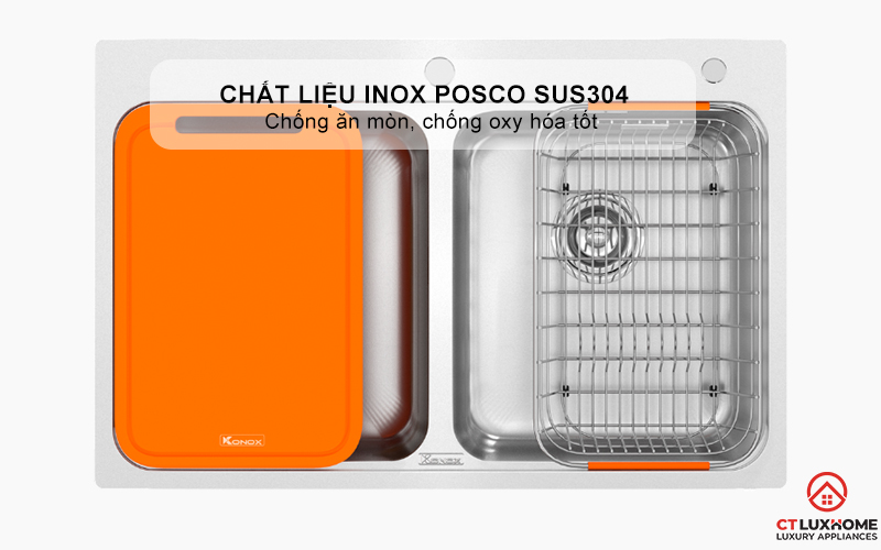 CHẬU RỬA BÁT 2 HỐ CÂN R50 TARI 7851TD PHONG CÁCH NHẬT 2