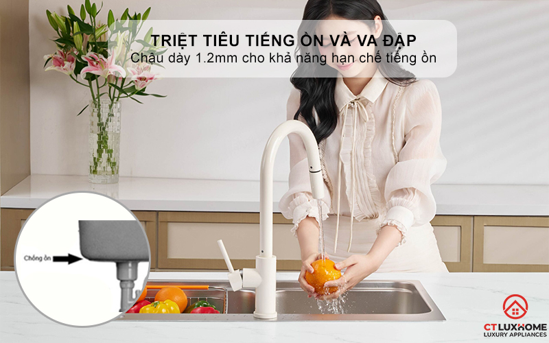 CHẬU RỬA BÁT 2 HỐ CÂN R50 TARI 7851TD PHONG CÁCH NHẬT 6
