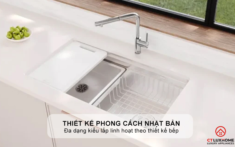 CHẬU RỬA CHÉN BÁT KONOX PHONG CÁCH NHẬT CHỐNG XƯỚC TARI SMART 780 TARISMART780 1