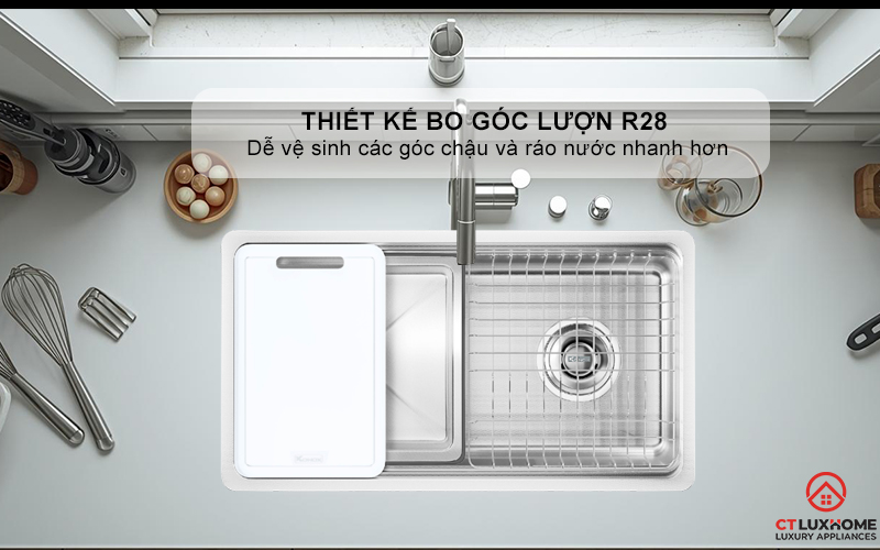 CHẬU RỬA CHÉN BÁT KONOX PHONG CÁCH NHẬT CHỐNG XƯỚC TARI SMART 780 TARISMART780 5