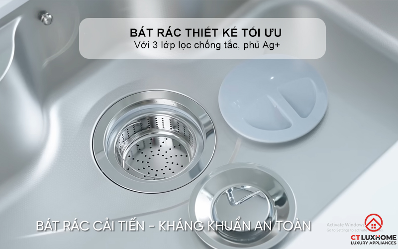 CHẬU RỬA CHÉN BÁT KONOX PHONG CÁCH NHẬT CHỐNG XƯỚC TARI SMART 7851 TARISMART7851 6