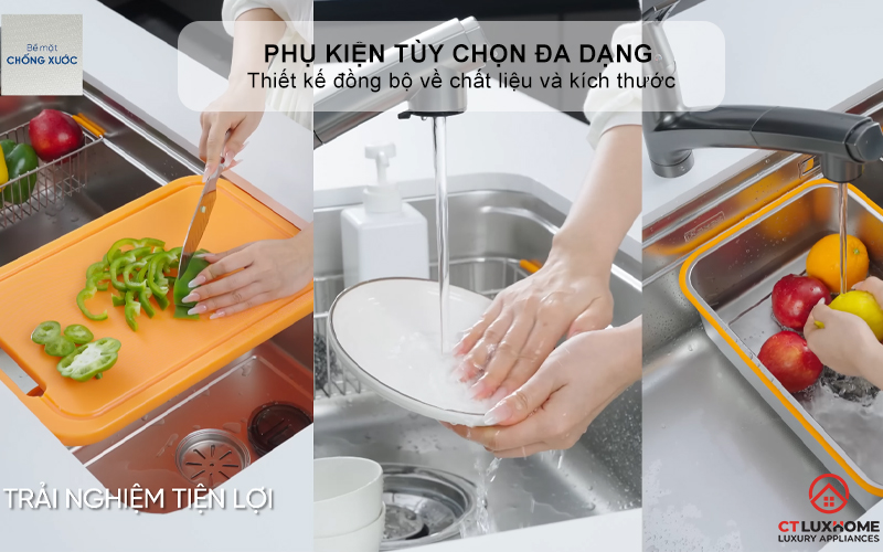 CHẬU RỬA CHÉN BÁT KONOX PHIÊN BẢN CÁ NHÂN HÓA TARI SMART 8047PP TARISMART8047PP 10