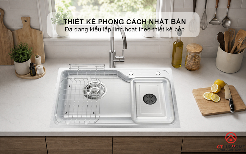 CHẬU RỬA CHÉN BÁT KONOX PHONG CÁCH NHẬT CHỐNG XƯỚC TARI SMART 8050 TARISMART8050 1