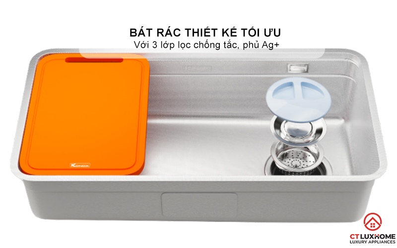 CHẬU RỬA BÁT 1 HỐ TARI SMART 8847 PHONG CÁCH NHẬT CHỐNG XƯỚC 8