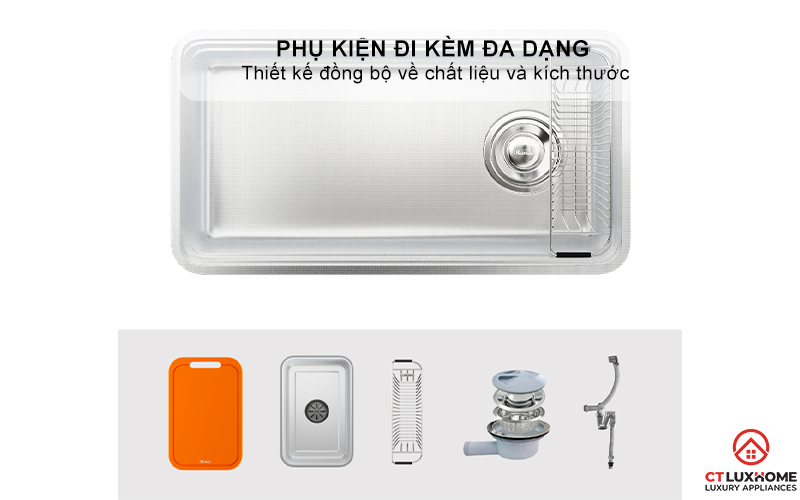 CHẬU RỬA BÁT 1 HỐ TARI SMART 8847 PHONG CÁCH NHẬT CHỐNG XƯỚC 10