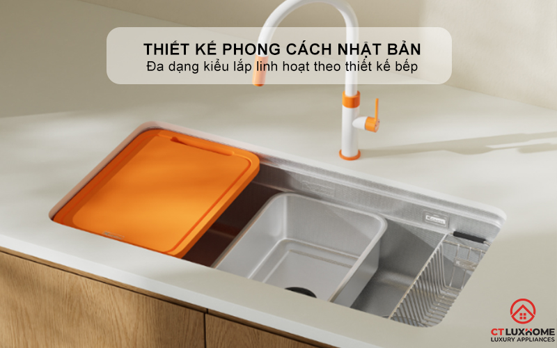 CHẬU RỬA BÁT 1 HỐ TARI SMART 8847 PHONG CÁCH NHẬT CHỐNG XƯỚC 1