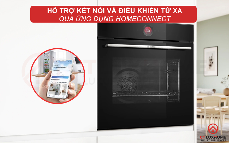 LÒ NƯỚNG ÂM TỦ BOSCH HBG7741B1 SERIE 8 NHIỆT PHÂN 71 LÍT MÀU ĐEN 9