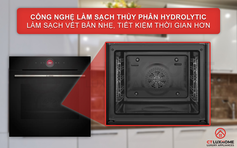 LÒ NƯỚNG ÂM TỦ BOSCH HBG7741B1 SERIE 8 NHIỆT PHÂN 71 LÍT MÀU ĐEN 6