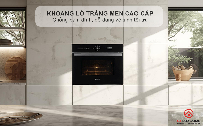 Chất liệu khoang lò tráng men - 3 tầng kệ