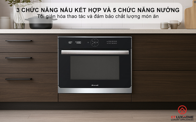 3 chức năng nấu kết hợp và 5 chức năng nướng