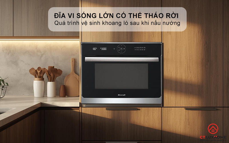Đĩa vi sóng lớn 36cm có thể tháo rời tiện lợi