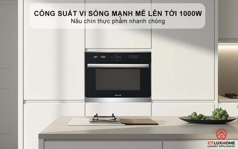 Công suất vi sóng mạnh mẽ lên tới 1000W