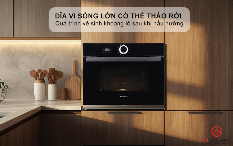 Đĩa vi sóng lớn 36cm có thể tháo rời tiện lợi