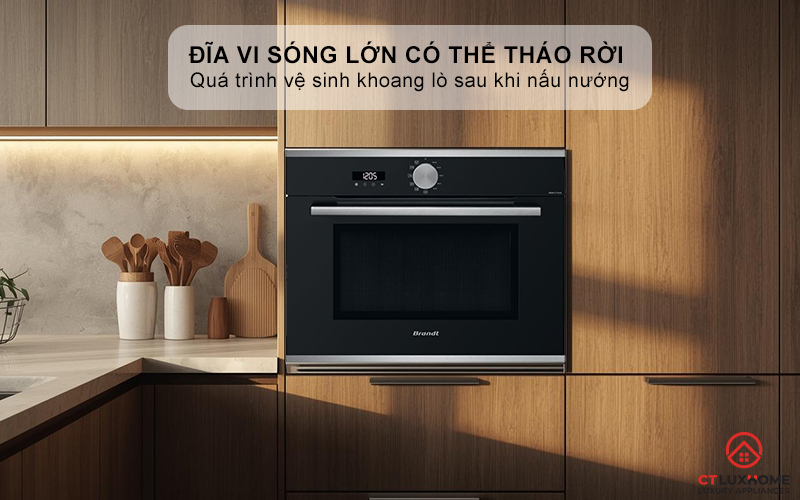 Đĩa vi sóng lớn 36cm có thể tháo rời tiện lợi