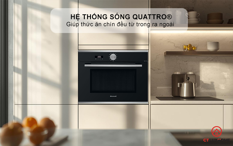Hệ thống sóng Quattro® giúp thức ăn chín đều từ trong ra ngoài 