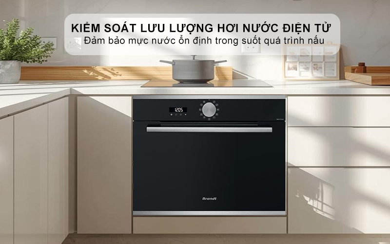 Kiểm soát lưu lượng hơi nước điện tử - đảm bảo mực nước ổn định trong suốt quá trình nấu