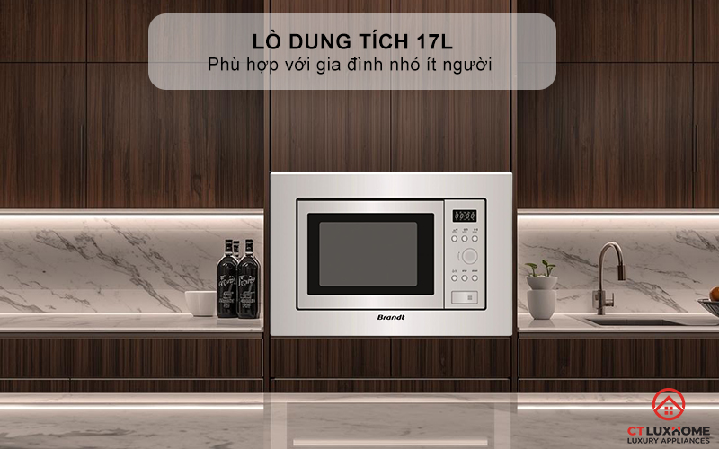 Dung tích 17L phù hợp với gia đình nhỏ ít người