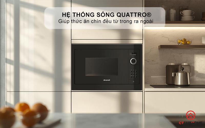 Hệ thống sóng Quattro® giúp thức ăn chín đều từ trong ra ngoài