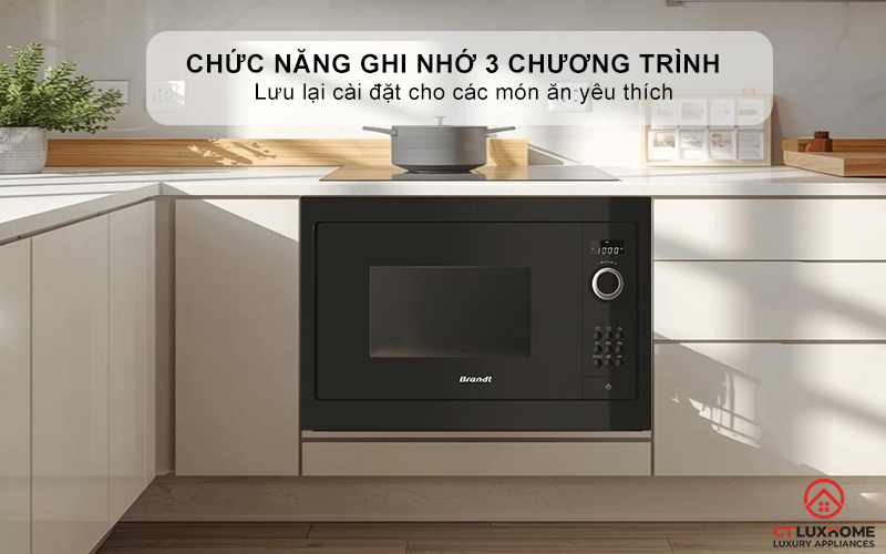 Chức năng ghi nhớ 3 chương trình nấu nướng thường xuyên
