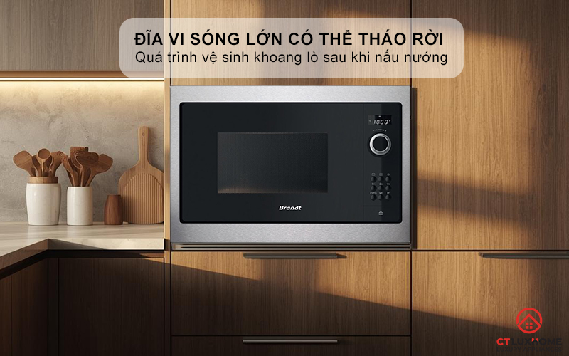 Đĩa vi sóng lớn 30cm có thể tháo rời tiện lợi