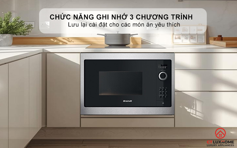 Chức năng ghi nhớ 3 chương trình nấu nướng thường xuyên