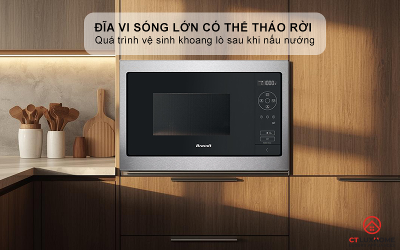 Đĩa vi sóng lớn 30cm có thể tháo rời tiện lợi