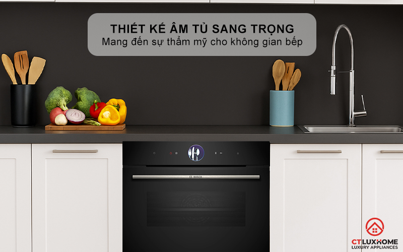 LÒ NƯỚNG KÈM HẤP ÂM TỦ BOSCH CSG7364B1 SERIES 8 MÀU ĐEN 1