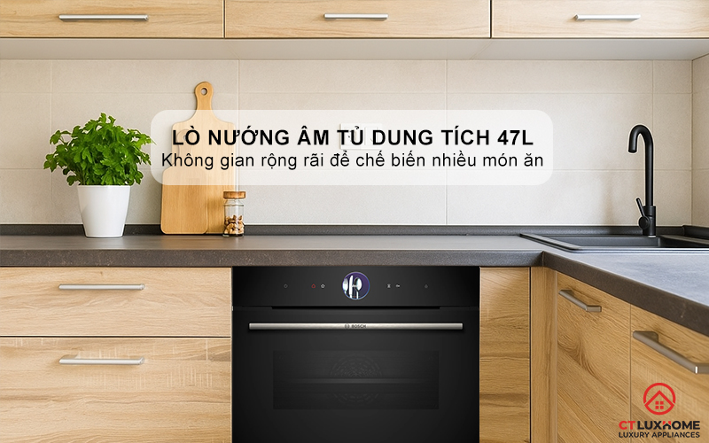 LÒ NƯỚNG KÈM HẤP ÂM TỦ BOSCH CSG7364B1 SERIES 8 MÀU ĐEN 2