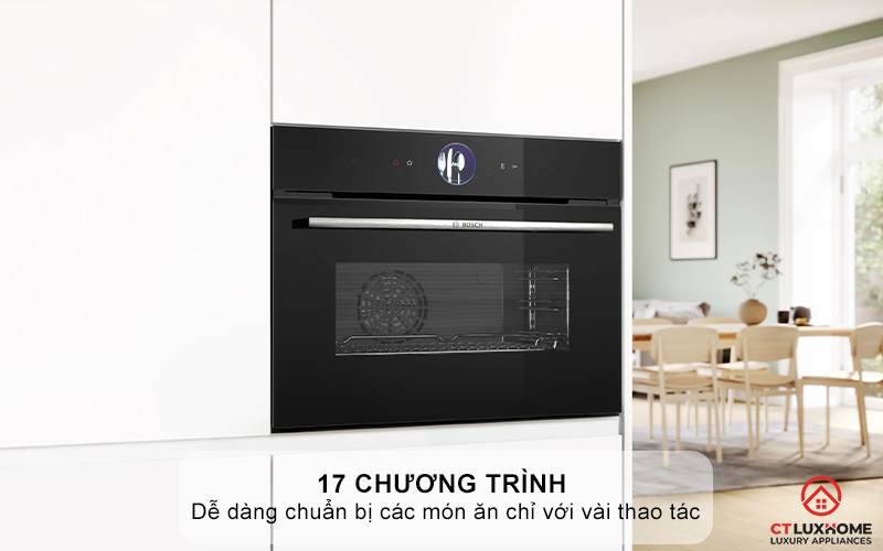 LÒ NƯỚNG KÈM HẤP ÂM TỦ BOSCH CSG7364B1 SERIES 8 MÀU ĐEN 6